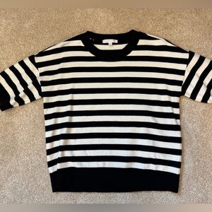 Design History Black and White Crewneck Sweater